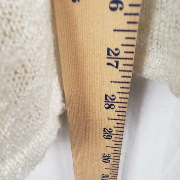 Belldini Ivory Long Sleeve Open Front Cardigan Sz L - Picture 7 of 8